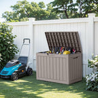 45 Gallon Outdoor Storage Box, Weather Resistant & Waterproof Resin Deck Box - Image 6