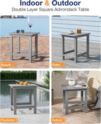 YEFU Outdoor Side Table for Patio: 16" HIPS Weather - Image 7