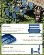 GREENVINES Outdoor Dining Chairs Set of 2 | HDPE | Patio Chair | All-Weather | - Image 5