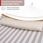 Double Hammock with Stand for Outside, Quick Dry Hammock with Curved Spreader - Image 4