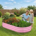 Raised Garden Bed, Oval Metal Planter Box - Image 7