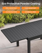 Patio Aluminum Extendable Dining Table, Never-Rust Expandable Outdoor Dining - Image 7