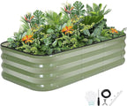 G GOOD GAIN 3-in-1 Adjustable Raised Garden Bed Kit | Galvanized Planter Boxes by GGOODGAIN