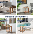 nalone Adirondack Side Table 16.5" Outdoor Side Table HDPE Plastic Double - Image 8