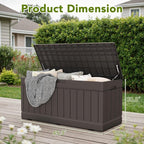 Devoko 78 Gallon Deck Box, Waterproof Resin Outdoor Storage Box - Image 7