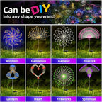 YOTOZU 4 PCS Solar Firework Light, Outdoor Solar Garden Decorative Lights 120 - Image 5