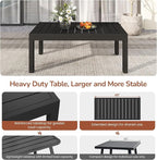 Wisteria Lane Aluminum Outdoor Coffee Table, Water-Resistant Metal Patio Side - Image 5