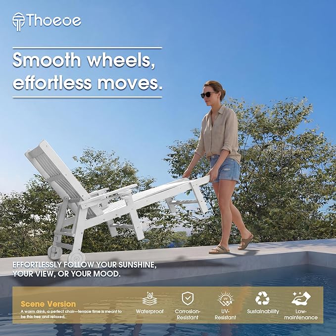 Patio Chaise Lounge Chair, Oversized Lounge Chair Outdoor - Image 6