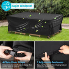 Velway Patio Table Chairs Set Cover Square Waterproof 74"Lx47"Wx28"H Outdoor - Image 2