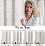 H.VERSAILTEX Linen Blackout Curtains Durable Thick Textured Linen Look 100% - Image 5