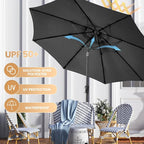 Ayge 9FT Large Outdoor Patio Umbrella Market Table Umbrella-UV Resistant - Image 6