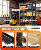 Set of 2 Garage Shelving Heavy Duty Storage Shelves, Metal Adjustable Shelving - Image 7