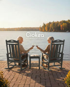 Ciokea Oversized Outdoor Rocking Chairs Set of 3, 380lbs Heavy-Duty Large Patio - Image 4