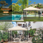 10x10 Canopy Replacement Top Double Tiered Gazebo Cover - Image 5