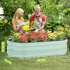 WORKPRO 4x2x1ft Galvanized Raised Garden Bed Set, Rust & Corrosion Protection - Image 2