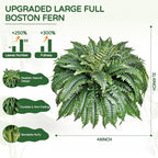 2 Pack Large 88 Leaves Artificial Ferns - Image 2
