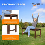 VINGLI Outdoor Wood Bench - Image 4
