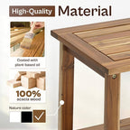 2-Tier Adirondack Side Table – Weather Resistant Wooden End Table, Rectangular - Image 3