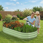 Raised Garden Bed, Oval Metal Planter Box - Image 7