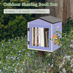 Outdoor Library Outdoor Book Box Storage Small Wooden Cabinet Little Literature - Image 6