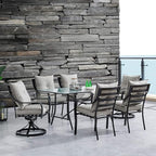Hanover Lavallette 7-Piece Outdoor Dining Set, Modern Patio Dining Set - Image 2