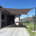 SUNNY GUARD Custom Size 14'x28' Rectangle Brown UV Block Sunshade by SUNNYGUARD