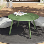 Grand patio Outdoor Round Coffee Table, 28-inch Patio Side Table, Sage Green - Image 2