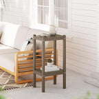 WestinTrends Malibu 36" Outdoor Adirondack HDPE 2-Tier Patio Side Table - Image 2