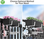 HFHOME Set of 4 Adjustable Window Planter Box Brackets, Planter Shelving - Image 3