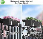 HFHOME Set of 2 Adjustable Window Planter Box Brackets, Planter Shelving - Image 3