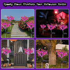 Neporal Solar Garden Lights, 4PK Purple Phalaenopsis Solar Flowers Outdoor - Image 8