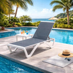 Kozyard Outdoor Chaise Lounge Chair, Full Flat Adjustable Patio Lounger by Kozyard