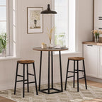 Bar Stools, 24.4 Inch Kitchen Breakfast Bar Stools, Industrial Bar Stools - Image 2