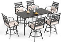 Sophia & William 7-Piece Outdoor Bar Set, Bar Height Patio Table and Chairs by SophiaWilliam