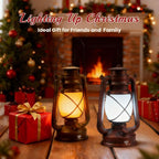 2 Pack Bronze Vintage 4 Modes Light LED Lanterns，Rechargeable Dancing Flame - Image 8