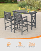 41" Outdoor Bar Table, HDPE Adirondack Outdoor Bar Table, All Weather Outside - Image 5