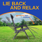 SereneLife Outdoor Zero Gravity Lounge Chair Set - Image 3