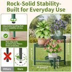 Plant Stand Indoor Outdoor, 3 Tier Corner Metal Flower Display Holder Shelf - Image 3