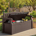 Homall 75 Gallon Outdoor Storage Benches Lockable Deck Box - Image 7
