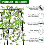 Garden Arch Trellis for Climbing Plants Outdoor, 50x48 inch Cucumber Trellis - Image 3