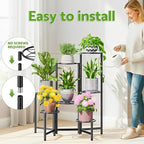7 Tier Metal Patio Plant Stand Outdoor, Heavy Duty Flower Stands - Image 6