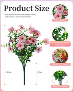 Faux Flowers for Outdoor Planters 16 Bundles UV Resistant Artificial Fake - Image 6