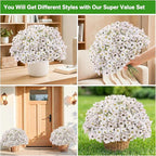 22 Pack Artificial Flowers Outdoor Fake Plants, Faux Flowers UV Resistant - Image 3
