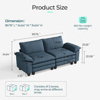 LINSY HOME 90'' Cloud Loveseat Sofa, Modular Sectional Couches Corduroy Cloud - Image 2