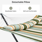 SUPERJARE Hammock with Stand, 2 Person Heavy Duty Hammock with Padded Cotton - Image 4