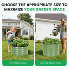 INNO STAG 3 Pcs Round Galvanized Raised Garden Bed — 2×2×1ft Planter Box - Image 8