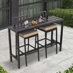 Outdoor Patio Bar Set, Bar Height Patio Dining Set, Weather-Resistant Bistro - Image 5