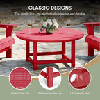 WestinTrends Malibu Low Outdoor HDPE Round Patio Coffee Table - Image 8