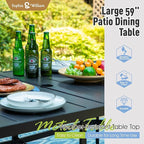 Sophia & William 7 Pieces Patio Dining Set Outdoor Metal Furniture Set - Image 6