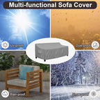 PureFit Outdoor Couch Cover Waterproof Patio Sofa Furniture Covers, 4-Seater - Image 6